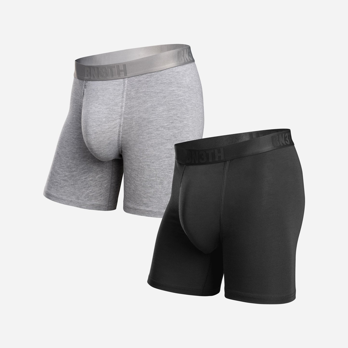 Classic Essentials Boxer Brief Black/Heather Grey 2 Packfrom BN3TH Underwear
