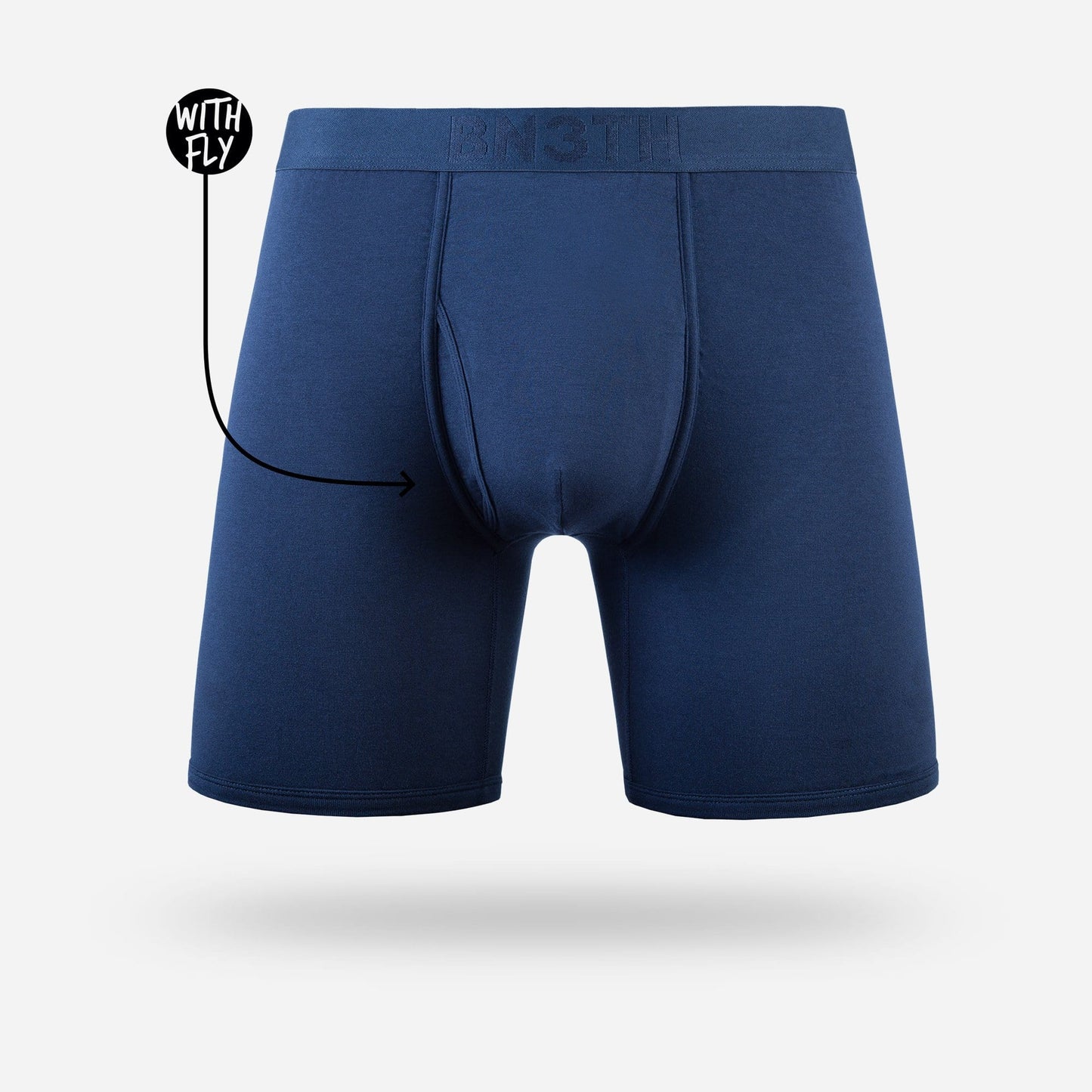 CLASSIC BOXER BRIEF WITH FLY: NAVY