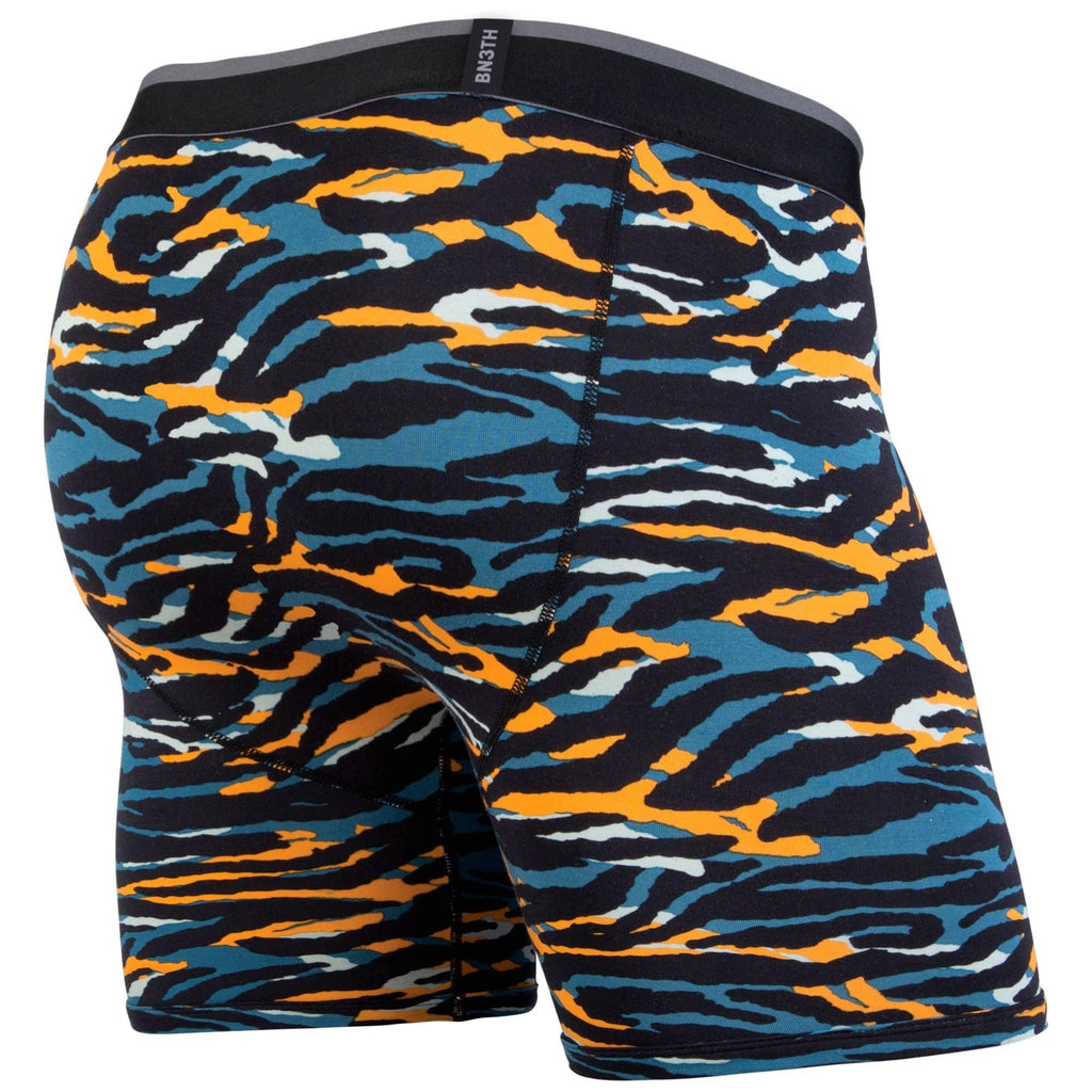 MENS CLASSIC BOXER BRIEFS: TIGER TEAL/ORANGE