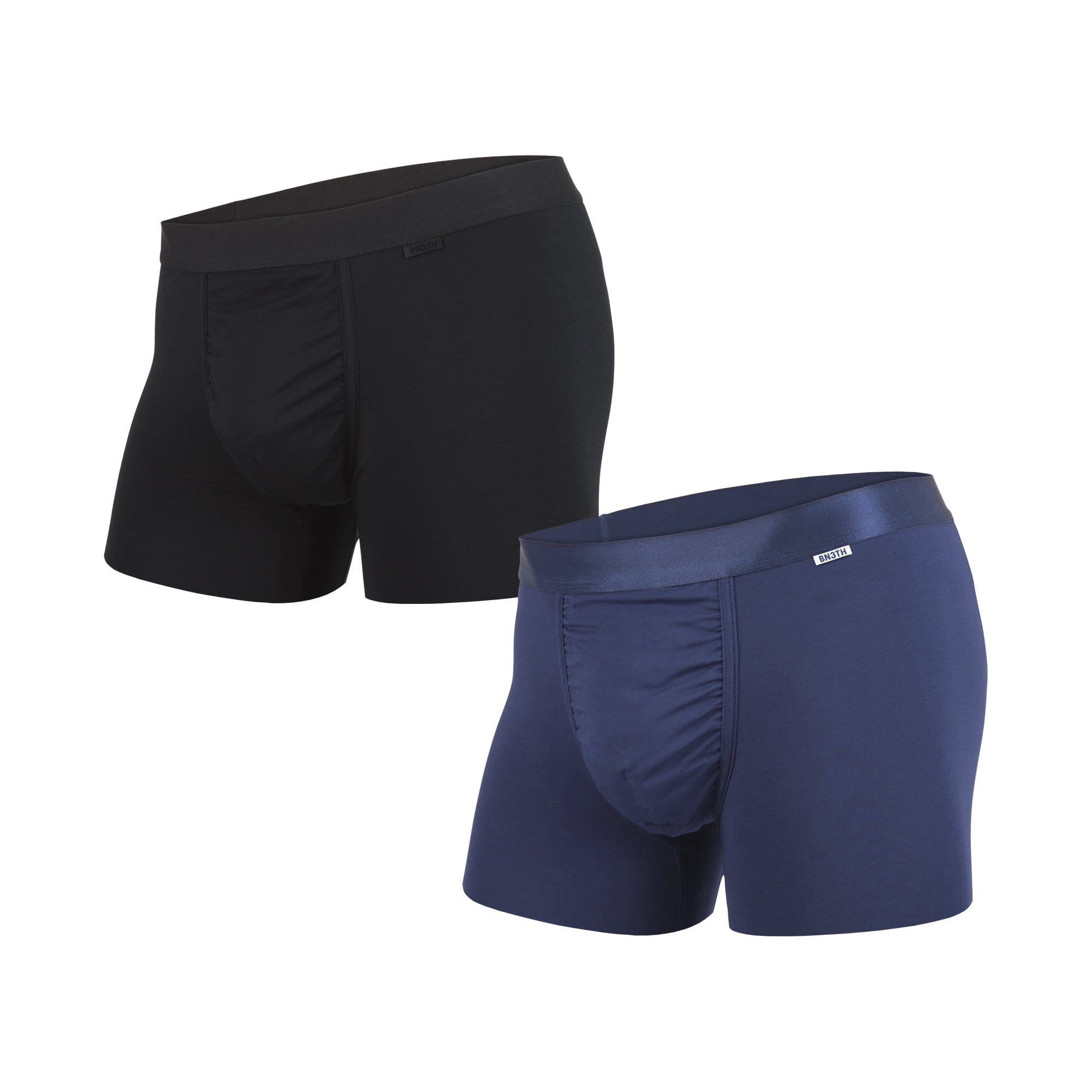 Men's Ball Supporting Trunks/Hipsters, 2-Pack: Black/Navy