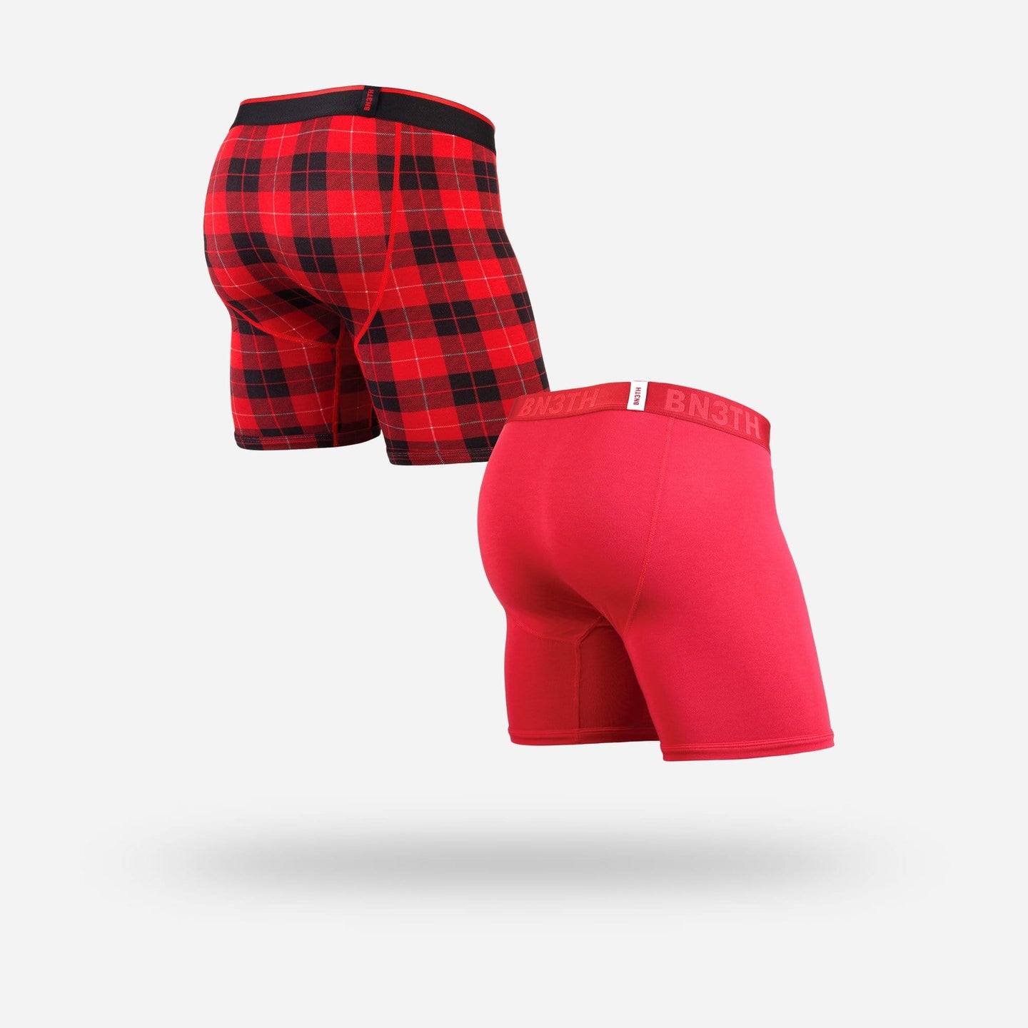 MENS CLASSIC BOXER BRIEF 2-PACK: CRIMSON/FIRESIDE RED
