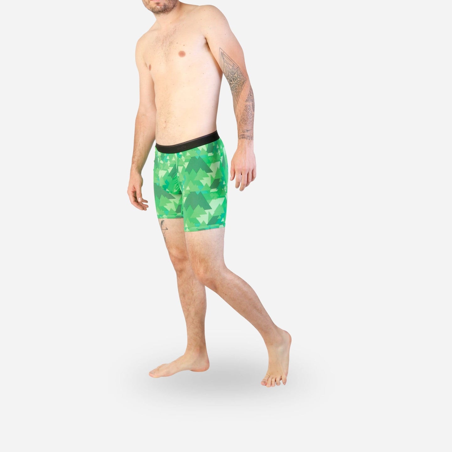 MENS CLASSIC BOXER BRIEF: GEOTREES GREEN