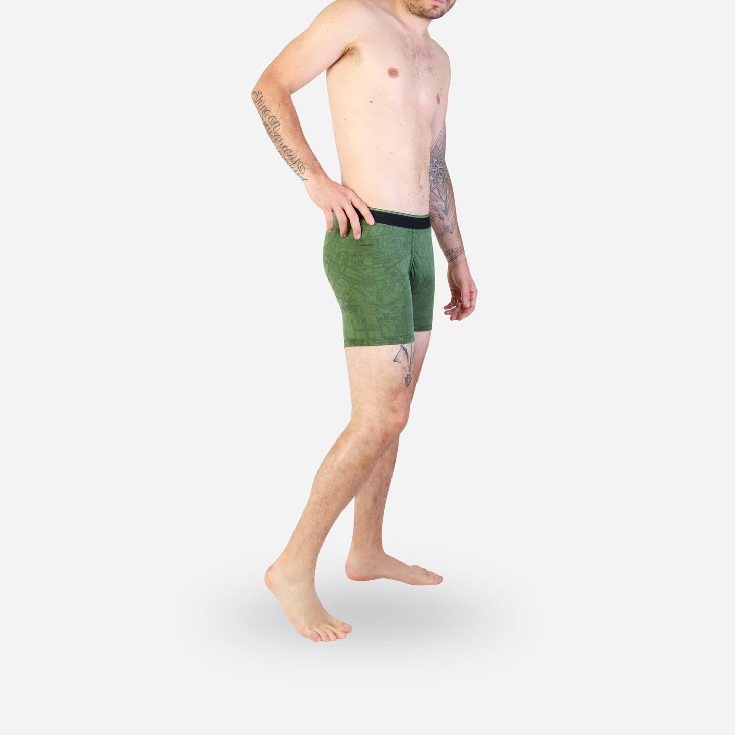 MENS CLASSIC BOXER BRIEF: MECHANICS GREEN