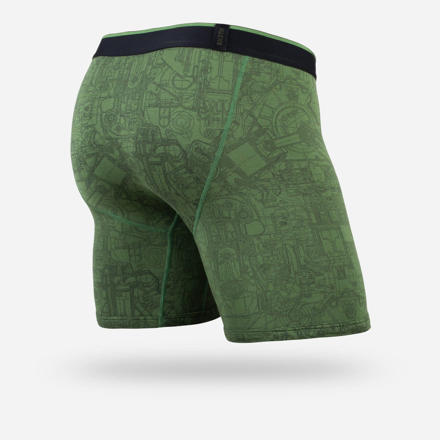 MENS CLASSIC BOXER BRIEF: MECHANICS GREEN