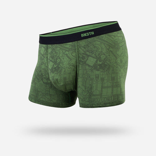 MENS CLASSIC TRUNKS / HIPSTERS: MECHANICS GREEN