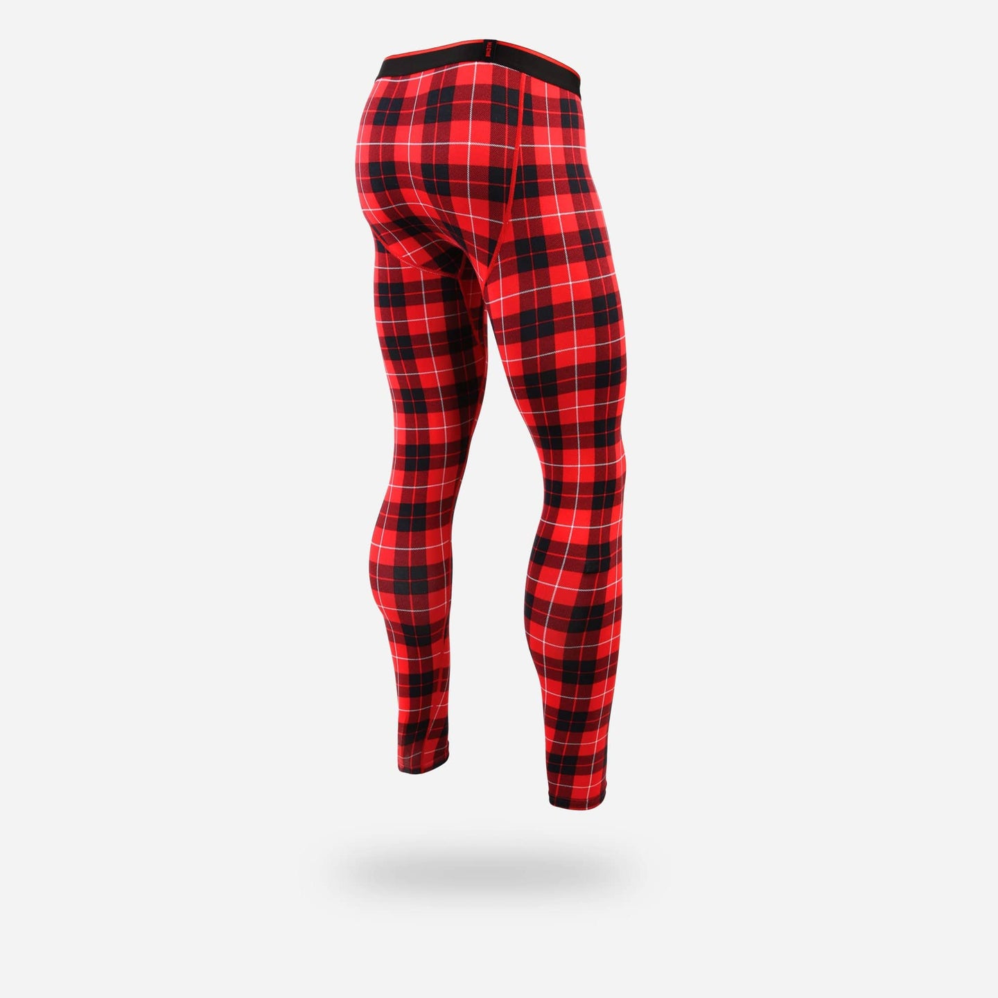 Plaid Leggings for Men Red Scottish Tartan Pattern Print Mens Workout Pants  at  Men's Clothing store