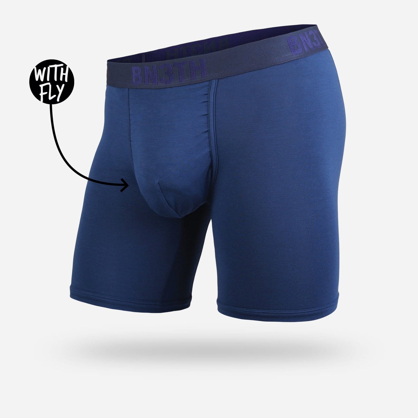 CLASSIC BOXER BRIEF WITH FLY: NAVY
